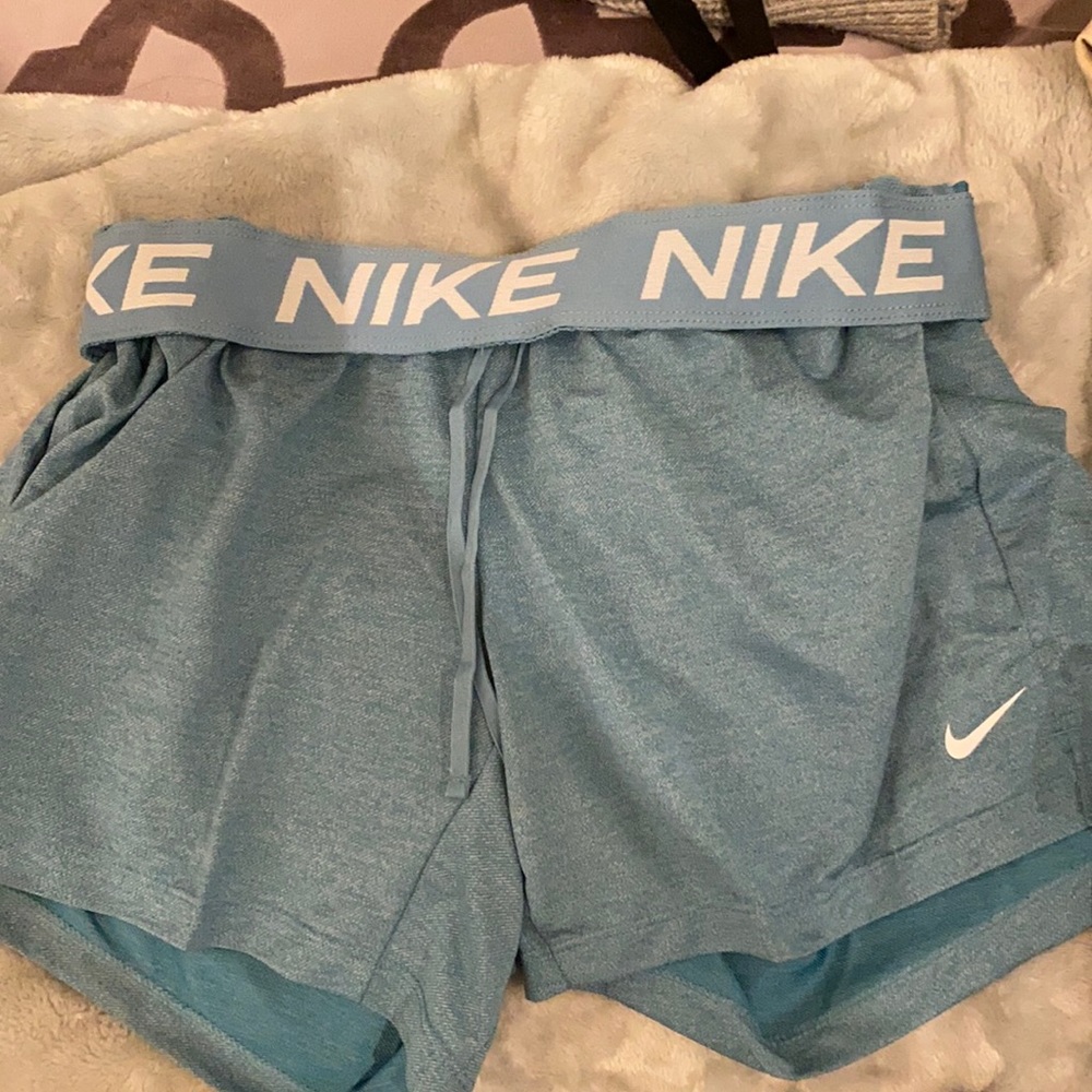 Blue Nike dry fit shorts